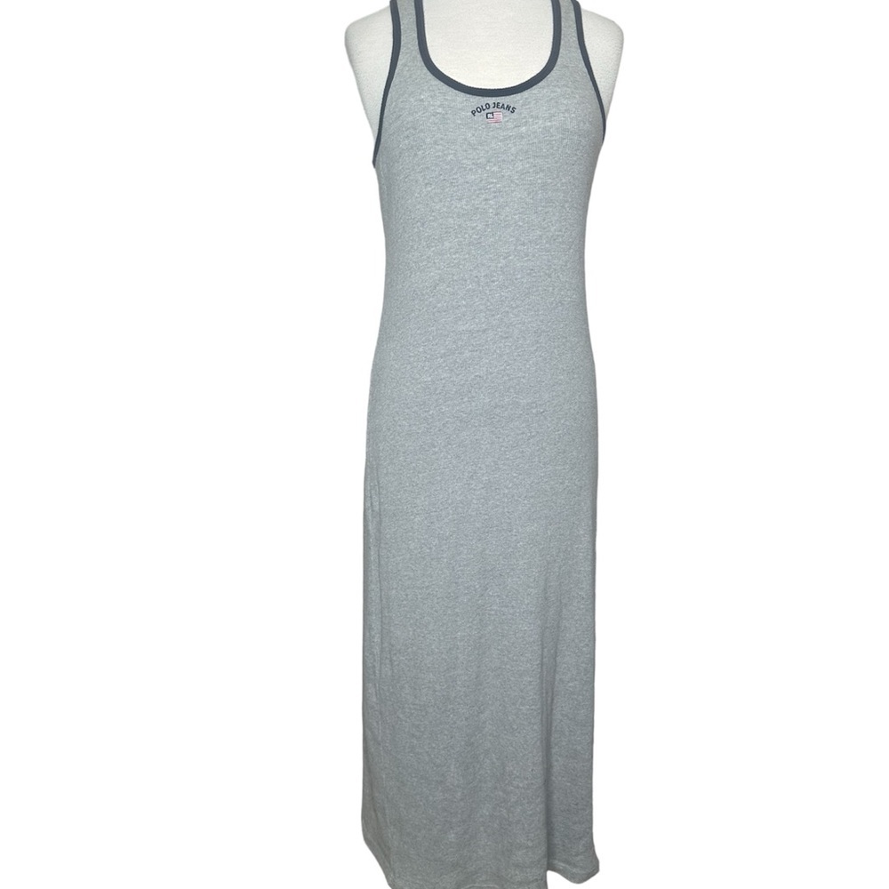 Y2K Polo Jeans Ralph Lauren maxi logo ribbed dress large flag